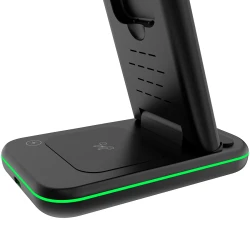 CANYON WS-304 Foldable  3in1 Wireless charger with touch button for Running water light Input - thumbnail 5