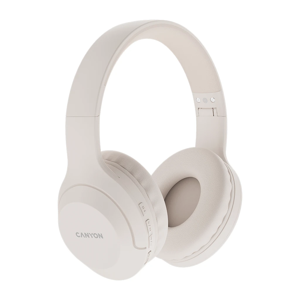 CANYON BTHS-3 Bluetooth headsetwith microphone BT V5.1 JL6956 battery 300mAh Type-C charging plug PU material - image 1