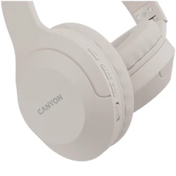 CANYON BTHS-3 Bluetooth headsetwith microphone BT V5.1 JL6956 battery 300mAh Type-C charging plug PU material - thumbnail 4