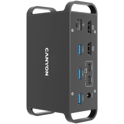 CANYON DS-95 14in1 USB-C Hub – Multifunkcionalni USB-C Hub sa 14 priključaka, Siva Boja - thumbnail 3