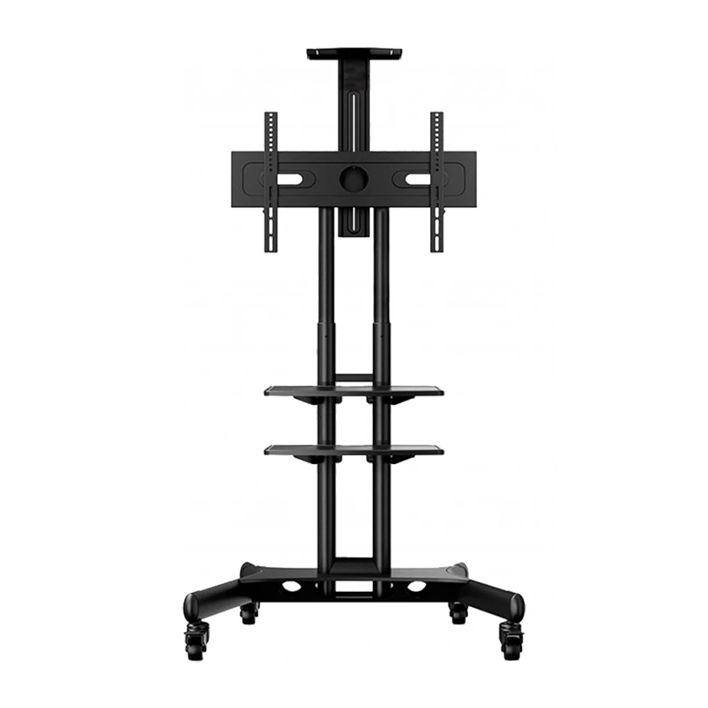 ONKRON Mobile TV Stand for 40-70” TVs with Wheels Shelves Height Adjustable Rolling TV Cart - image 1