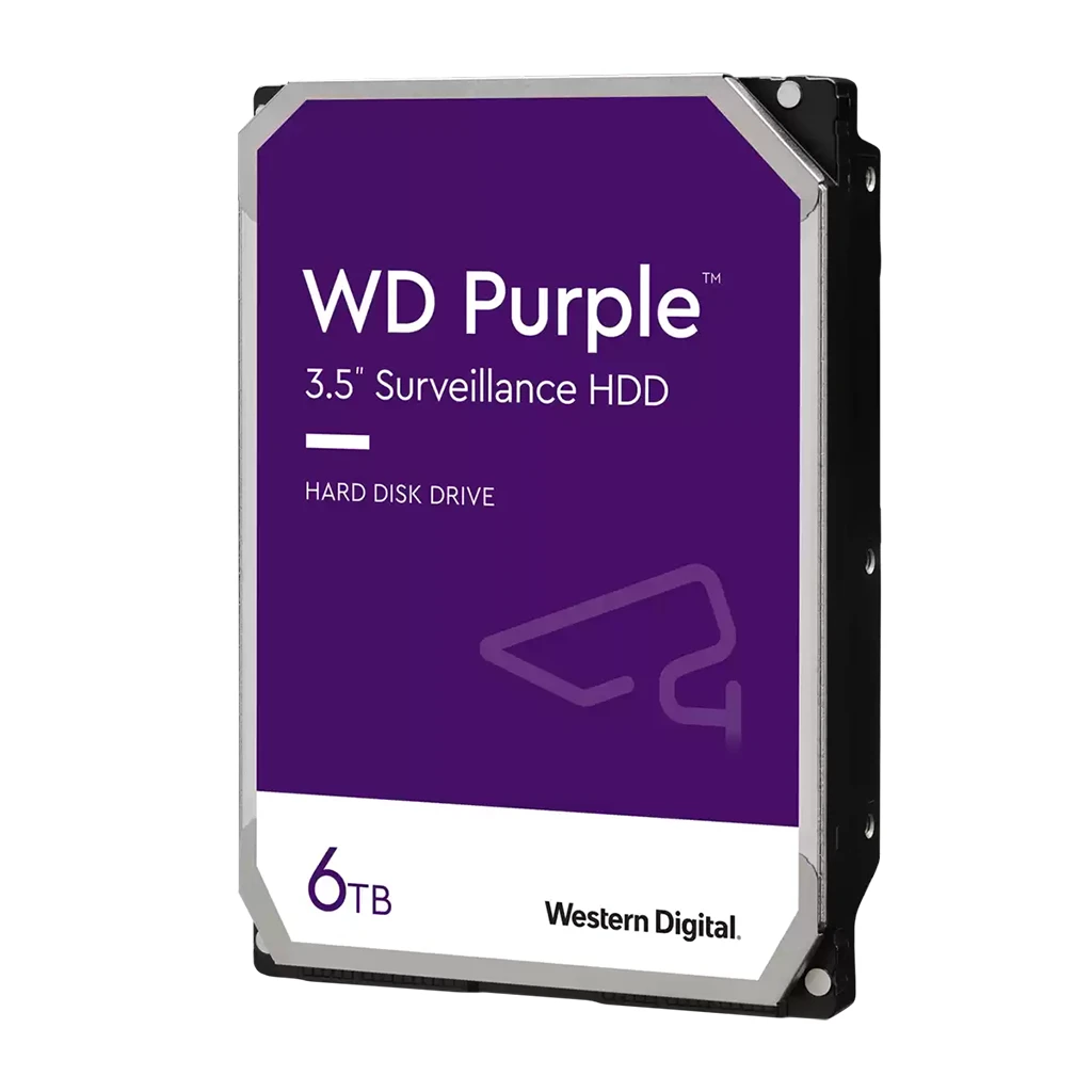HDD Video Surveillance WD Purple 6TB CMR 3.5'' 256MB SATA 6Gbps TBW: 180 - image 1