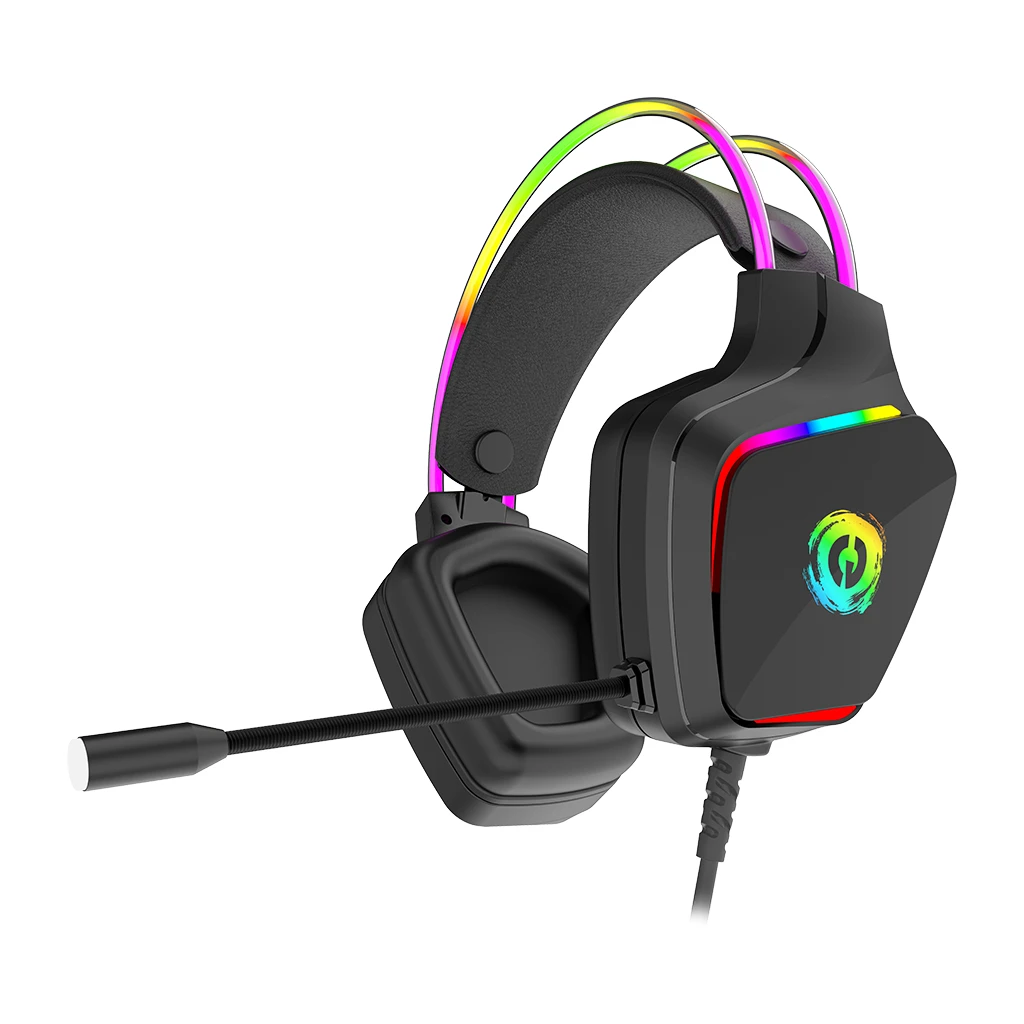 CANYON Darkless GH-9A RGB gaming headset with Microphone Microphone frequency response: 20HZ~20KHZ  ABS+ PU - image 1