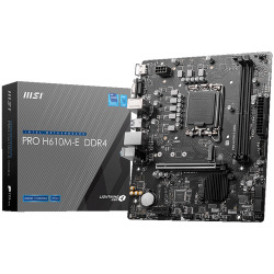 MSI PRO H610M-E DDR4 Matična Ploča - Micro-ATX, LGA 1700, Dual Channel DDR4 3200 MHz, 1x PCIe x16 Slot - thumbnail 1