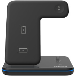 CANYON WS-302 3in1 Wireless charger with touch button for Running water light Input 9V/2A12V/1.5A  Output - thumbnail 1