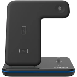 CANYON WS-302 3in1 Wireless charger with touch button for Running water light Input 9V/2A12V/1.5A  Output - thumbnail 1