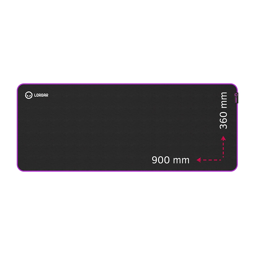 Lorgar Main 319 Gaming mouse pad High-speed surface Purple anti-slip rubber base size: 900mm x - image 1