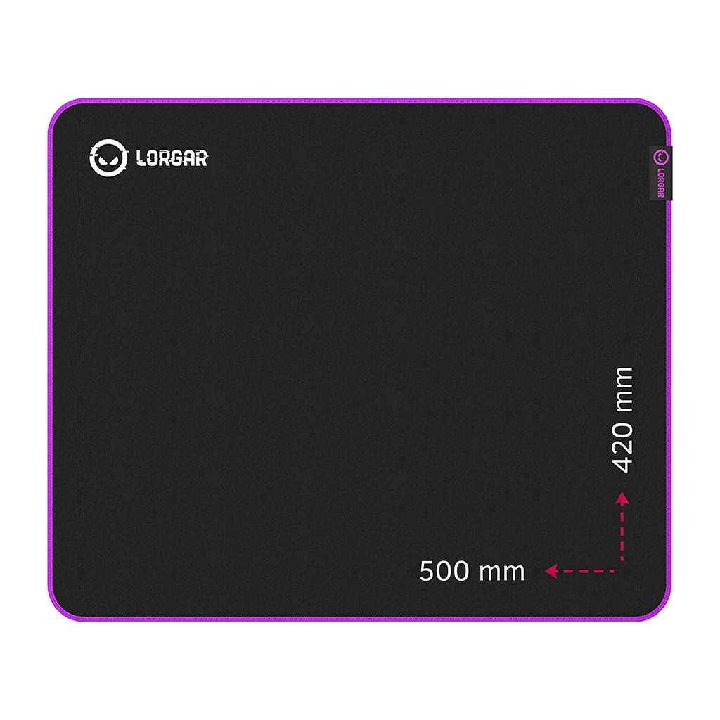 Lorgar Main 315 Gaming mouse pad High-speed surface Purple anti-slip rubber base size: 500mm x - image 1