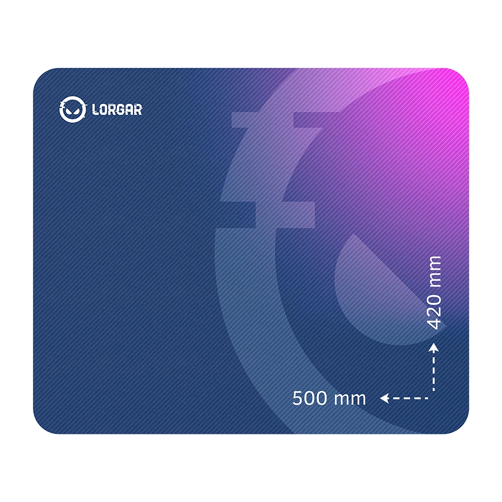 Lorgar Main 135 Gaming mouse pad High-speed surface Purple anti-slip rubber base size: 500mm x - image 1