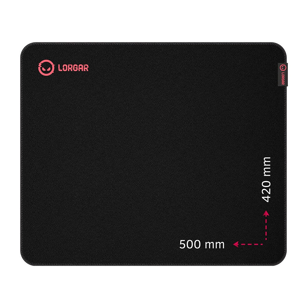 Lorgar Main 325 Gaming mouse pad Precise control surface Red anti-slip rubber base size: 500mm - image 1