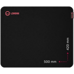 Lorgar Main 325 Gaming mouse pad Precise control surface Red anti-slip rubber base size: 500mm - thumbnail 1