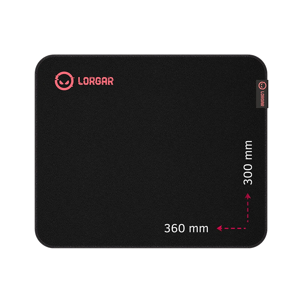Lorgar Main 323 Gaming mouse pad Precise control surface Red anti-slip rubber base size: 360mm - image 1