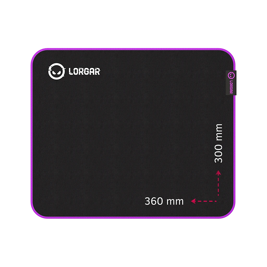 Lorgar Main 313 Gaming mouse pad High-speed surface Purple anti-slip rubber base size: 360mm x - image 1
