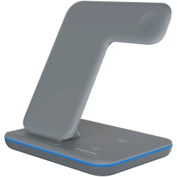CANYON Bežični Punjač WS-303 15W 3in1 Gray - Brzo i jednostavno bežično punjenje tri uređaja istovremeno - thumbnail 2