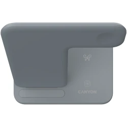 CANYON Bežični Punjač WS-303 15W 3in1 Gray - Brzo i jednostavno bežično punjenje tri uređaja istovremeno - thumbnail 3