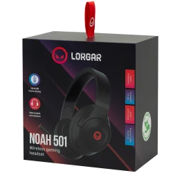 LORGAR Noah 501 gaming bluetooth headset with microphone BT 5.3 JL7006 battery 1000mAh type-C charging - thumbnail 4
