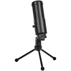 LORGAR Voicer 521 Gaming Microphone Black USB condenser mic with Volume Knob 3.5MM headphonejack mute - thumbnail 2