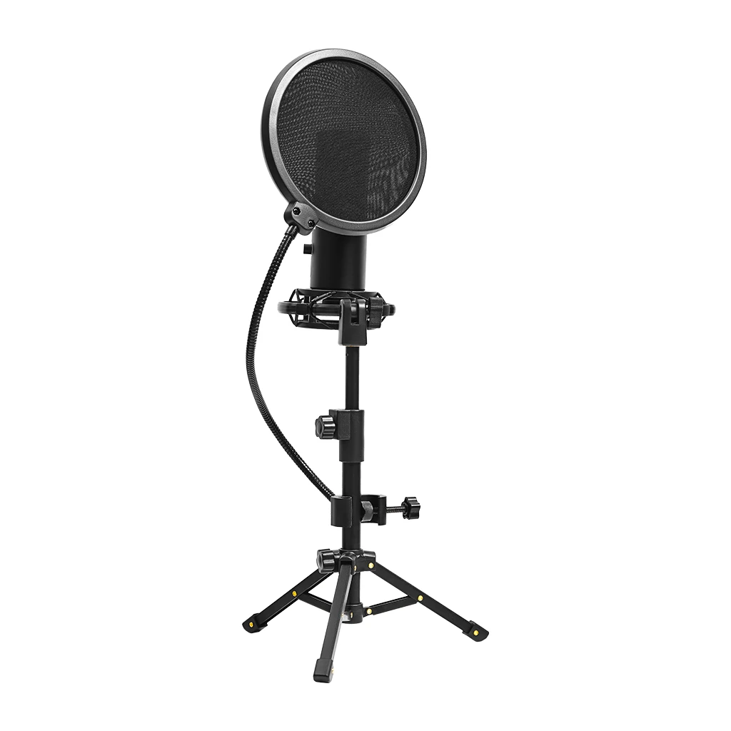 LORGAR Voicer 721 Gaming Microphone Black USB condenser microphone with tripod stand and pop filter - image 1