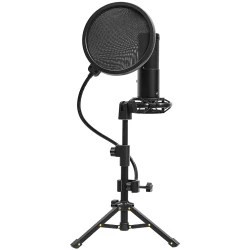 LORGAR Voicer 721 Gaming Microphone Black USB condenser microphone with tripod stand and pop filter - thumbnail 3