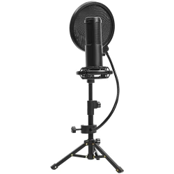 LORGAR Voicer 721 Gaming Microphone Black USB condenser microphone with tripod stand and pop filter - thumbnail 5