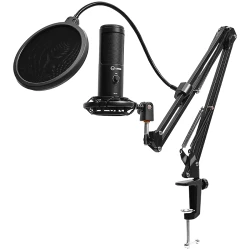 LORGAR Voicer 931 Gaming Microphone Black USB condenser microphone with desktop boom arm pop filter - thumbnail 1