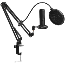 LORGAR Voicer 931 Gaming Microphone Black USB condenser microphone with desktop boom arm pop filter - thumbnail 5