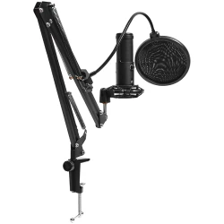LORGAR Voicer 931 Gaming Microphone Black USB condenser microphone with desktop boom arm pop filter - thumbnail 6