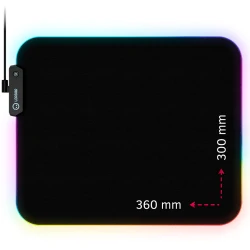 Lorgar Steller 913 Gaming mouse pad High-speed surface anti-slip rubber base RGB backlight USB connection - thumbnail 1