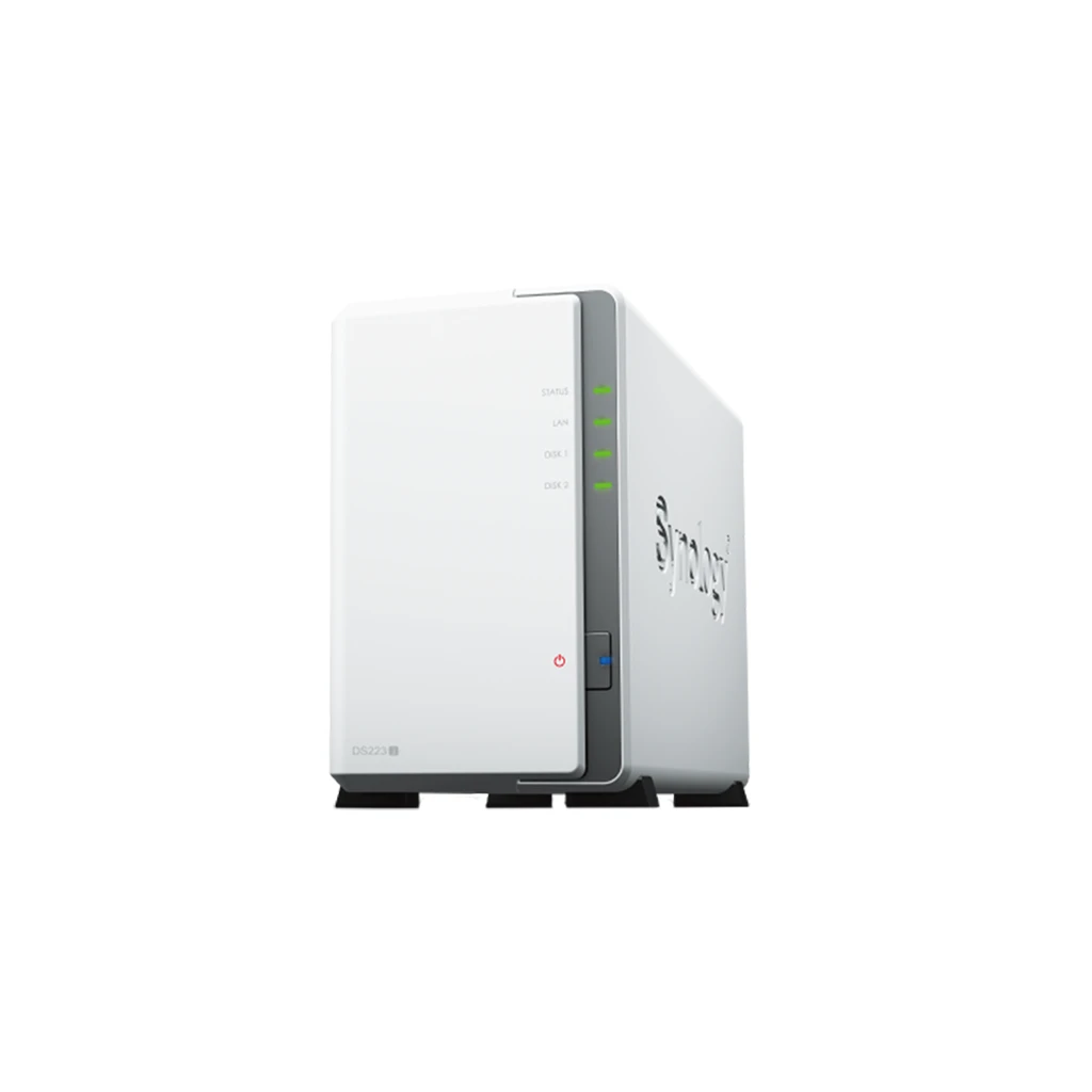 Synology DS223j Tower 2-bays 3.5'' SATA HDD/SSD CPU 4-core 1.7 GHz; 1 GB DDR4 non-ECC; - image 1