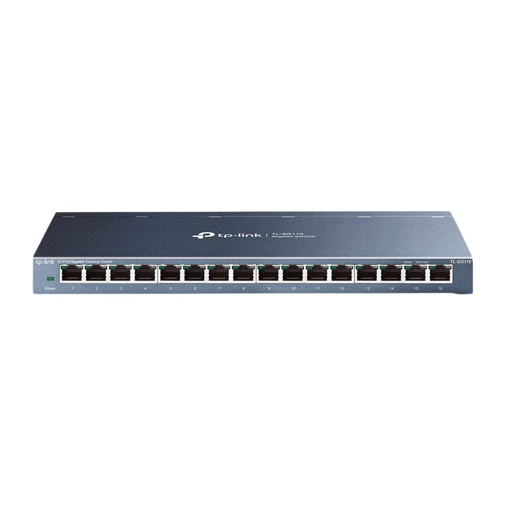 TP-Link TL-SG116P 16-portni gigabitni desktop switch sa 16 PoE+ portova, 802.3at/af, 120 W PoE napajanje - image 1