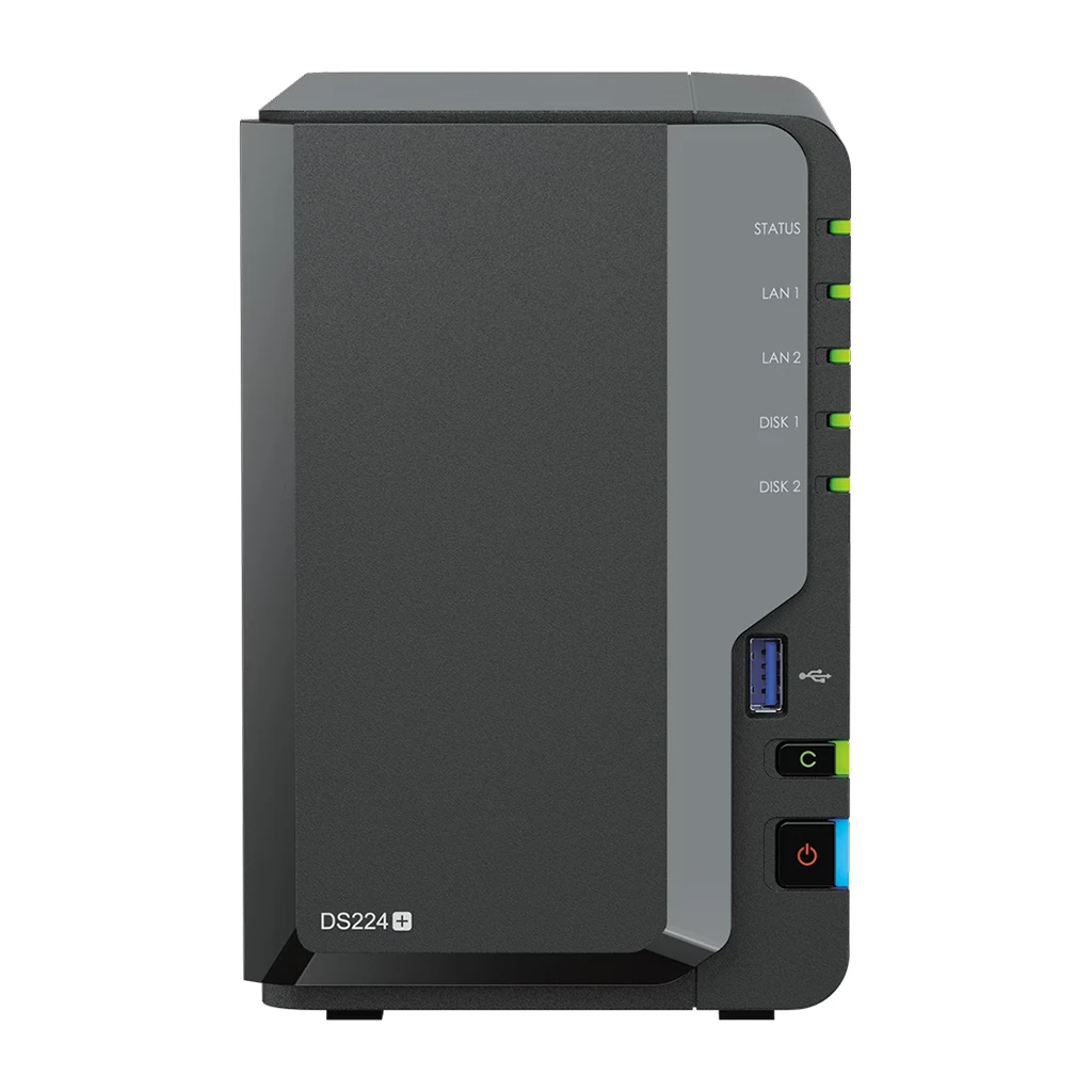 Synology DS224+Tower 2-bays 3.5'' SATA HDD/SSD CPU Intel Celeron J4125 4-core 4-thread 2.0 GHz burst - image 1