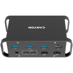 CANYON DS-95 14in1 USB-C Hub – Multifunkcionalni USB-C Hub sa 14 priključaka, Siva Boja - thumbnail 1