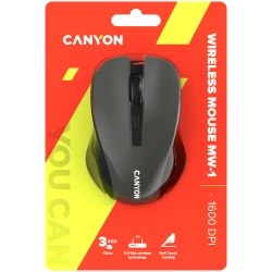 CANYON MW-1 2.4GHz wireless optical mouse with 4 buttons DPI 800/1200/1600 Gray 103.5*69.5*35mm 0.06kg - thumbnail 6
