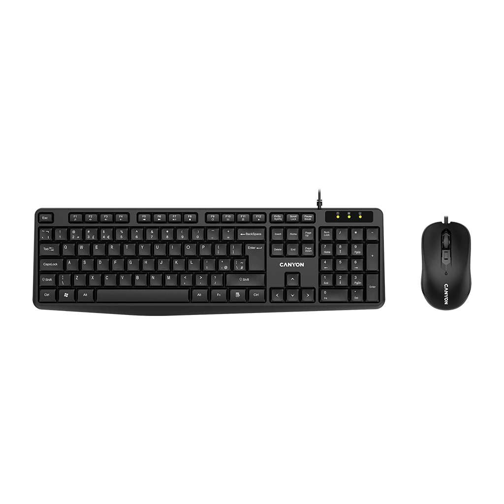 CANYON SET-1 EN Keyboard+Mouse Wired Black - image 1