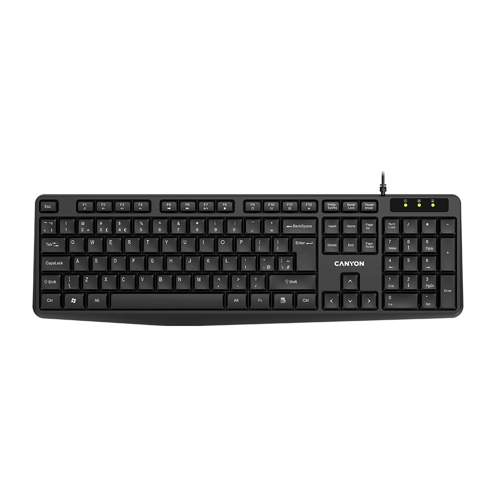 CANYON Tastatura CNE-CKEY01 Wired USB 104 keys Black Adriatic - image 1