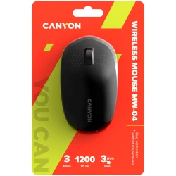 CANYON Bežični Miš 3 Dugmeta Crni - Bluetooth 5.0, Ergonomski Dizajn, Tihi Klikovi, 1600 DPI - thumbnail 6