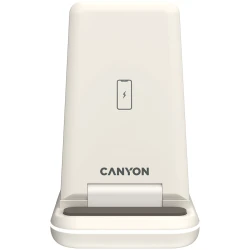 CANYON Bežični Punjač 3u1 WS-304 15W Cosmic Latte - Brzo Bežično Punjenje, Kompatibilnost sa Više Uređaja, Kompaktna Veličina, Elegantan Dizajn - thumbnail 3