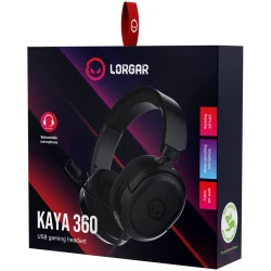 LORGAR Kaya 360 USB Gaming headset with microphone CM108B 7.1 virtual surround sound Plug&Play USB-A - thumbnail 6
