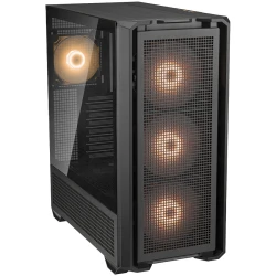 COUGAR MX600 Crno PC Kućište - Mid Tower / Mrežasti Prednji Panel / Zračno Hlađenje / Moderan Dizajn - thumbnail 2