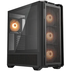 COUGAR MX600 Crno PC Kućište - Mid Tower / Mrežasti Prednji Panel / Zračno Hlađenje / Moderan Dizajn - thumbnail 3