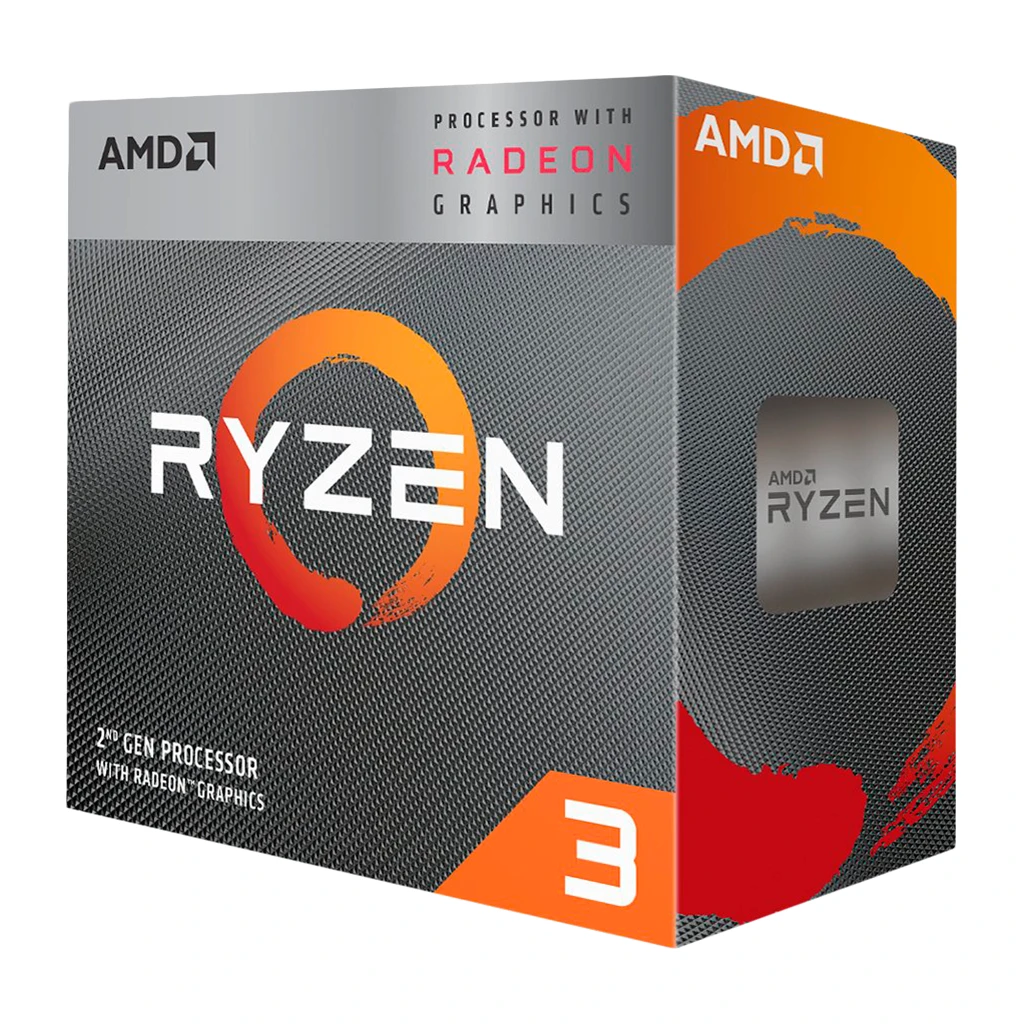 AMD CPU Desktop Ryzen 3 4C/4T 3200G 4.0GHz6MB65WAM4 box RX Vega 8 Graphics with Wraith - image 1