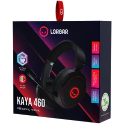 LORGAR Kaya 460 USB Gaming headset with microphone CM108B RGB backlight Plug&Play USB-A connection cable - thumbnail 6