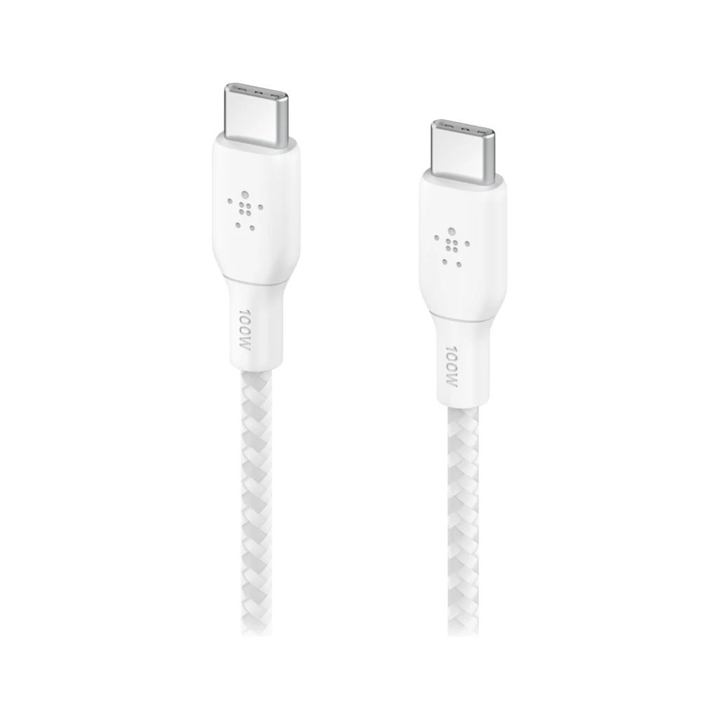 BELKIN 100w USB-C to USB-C Braided Cable 2M White - image 1