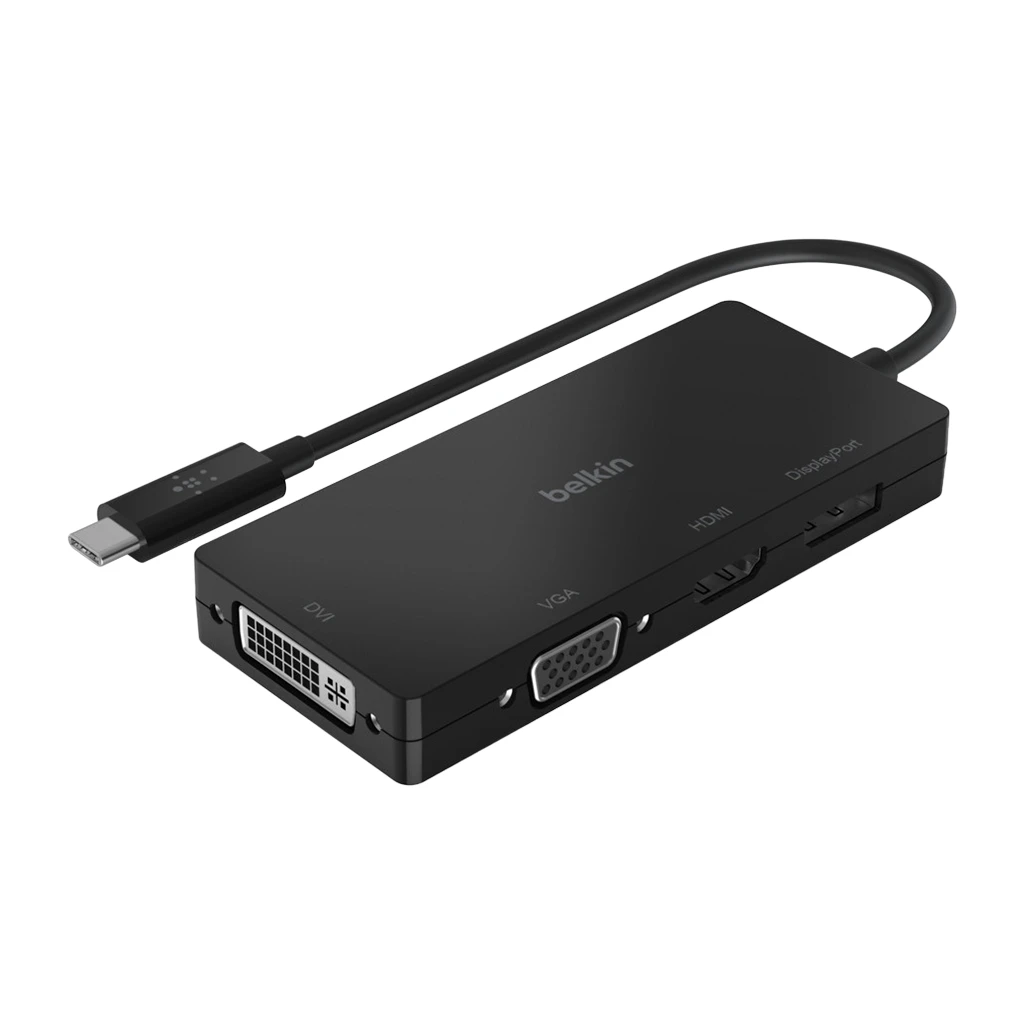 ADAPTER USB-C TO HDMI VGA DVI DISPLAYPORT BLK - image 1