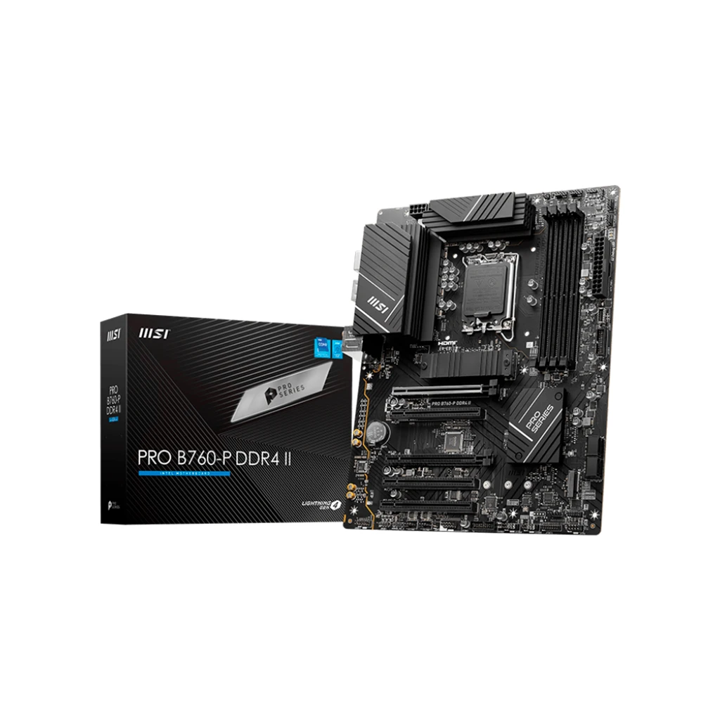 MSI PRO B760-P DDR4 Matična Ploča - LGA 1700, 4x DDR4 do 5333 MHz, 5x PCI-E X16, ATX - image 1