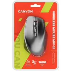 CANYON MW-21 2.4 GHz Wireless mousewith 7 buttons DPI 800/1200/1600 Battery:AAA*2pcsDark gray72*117*41mm 0.075kg - thumbnail 6
