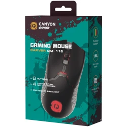 CANYON Carver GM-116  6keys Gaming wired mouse A603EP sensor DPI up to 3600 rubber coating - thumbnail 6