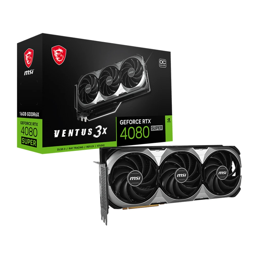 MSI Video Card NVIDIA RTX 4080 SUPER 16GB VENTUS 3X E OC 16 GB 16GB - image 1
