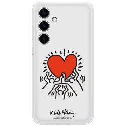 Samsung Galaxy S24+ Flipsuit Case White includes White Keith Haring plate - thumbnail 1