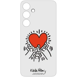 Samsung Galaxy S24+ Flipsuit Case White includes White Keith Haring plate - thumbnail 3